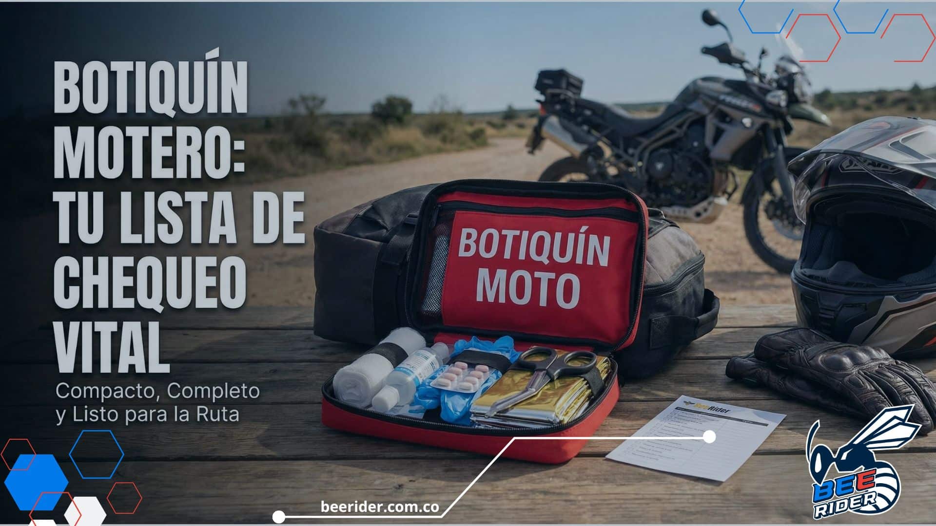 Botiquín de primeros auxilios para viajes en moto: Lista de chequeo