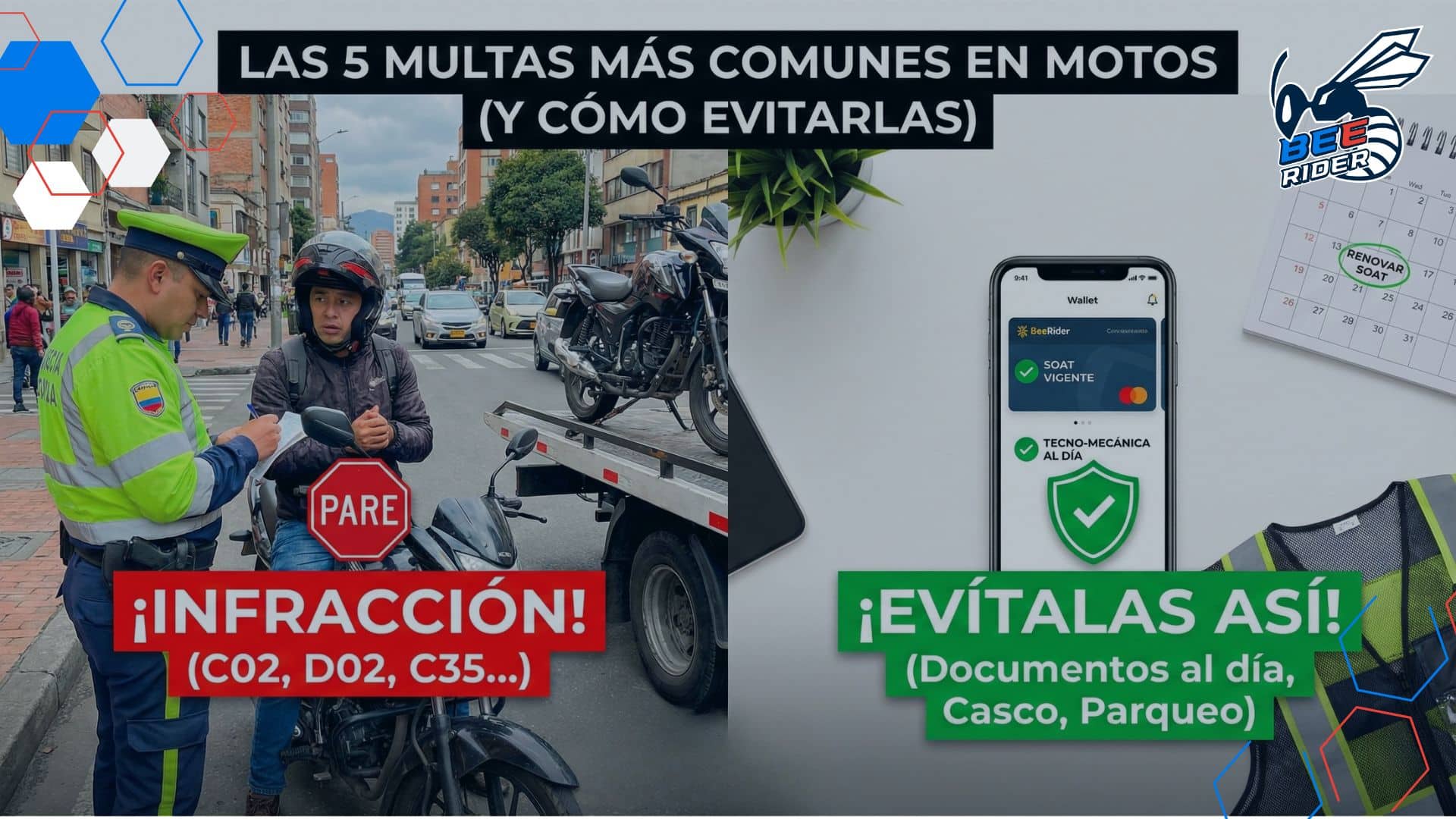 Las 5 multas más comunes en motos y cómo evitarlas (Guía Anti-Patios)
