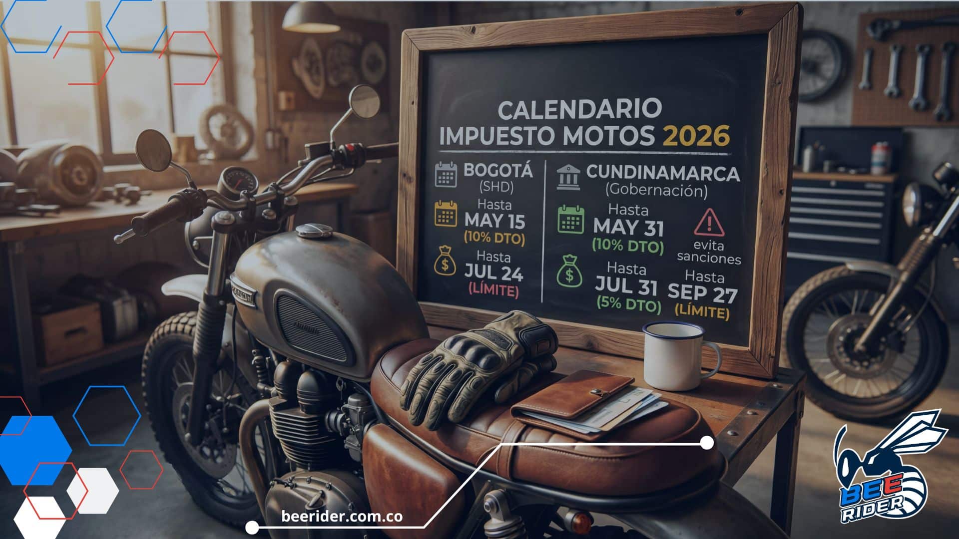 Impuesto de Motos en Bogotá y Cundinamarca 2026: Fechas, Descuentos y Todo lo que Debes Saber
